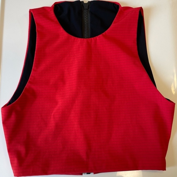 Rochelle Sara Swim Bikini Hibiscus Red Fabi Zip Top Mercer Low Rise Bottoms Sz 0 - Picture 3 of 15